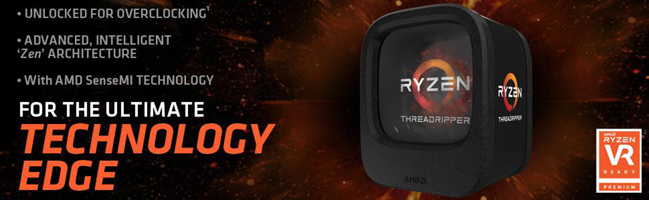 AMD Ryzen Threadripper 1900X 8-Core / 16 Threads 3.8 GHz Socket sTR4 180W YD190XA8AEWOF Desktop Processor